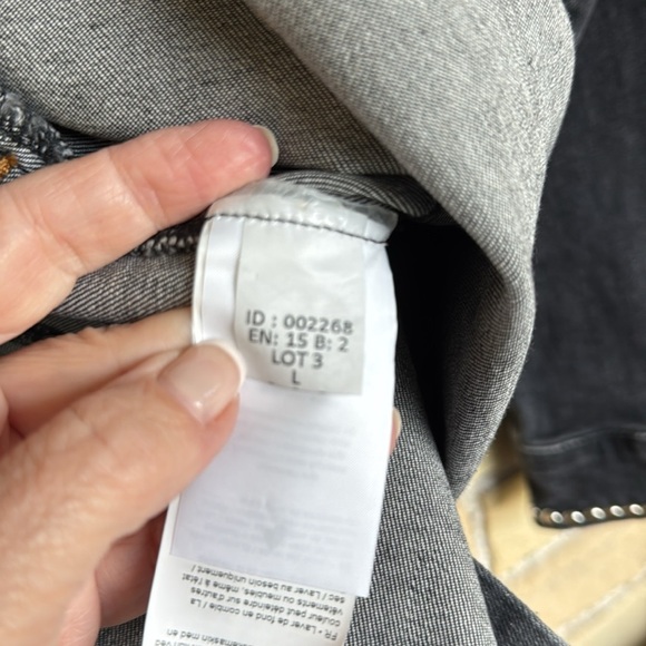 New Mos Mosh Black Denim Jacket with Stud Accents - Picture 8 of 8